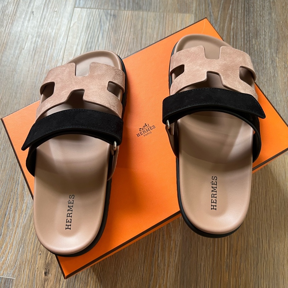 Brand new Hermes Chypre sandals size 36.5. Original box.
